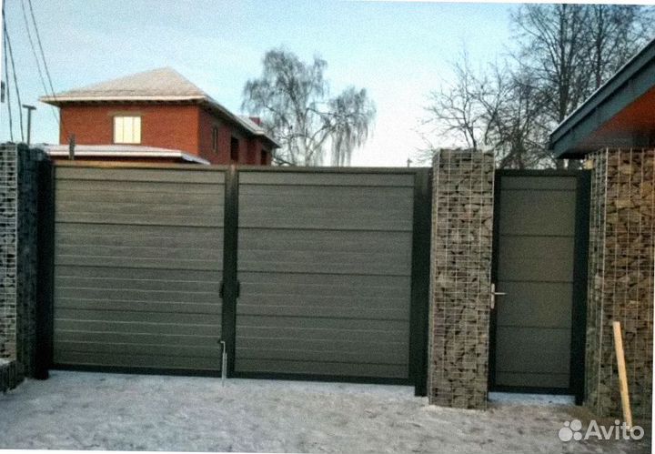 Распашные алюминиевые ворота