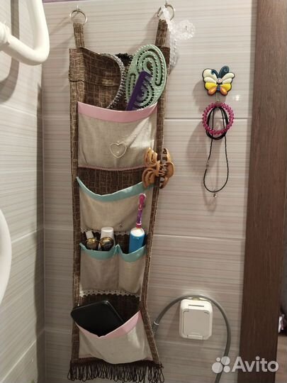 Органайзер для ванной комнаты подвесной.кармашки