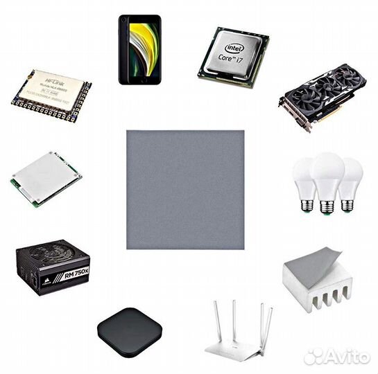 Термопрокладки от 4.8 до 21 Вт/мК 0.5-5мм Гарантия