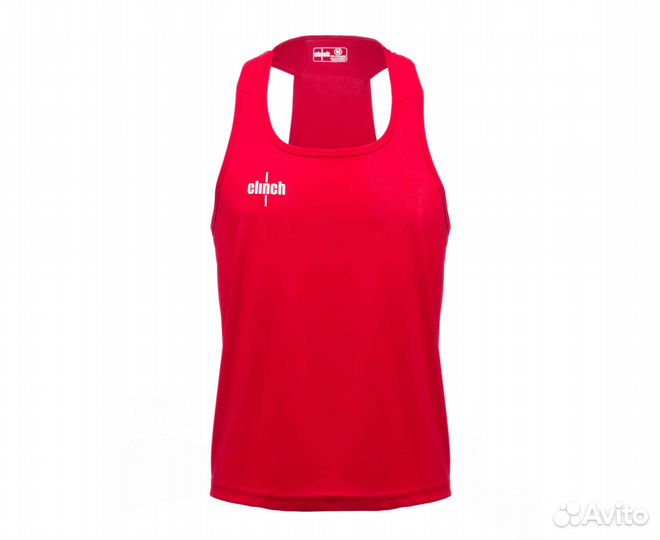 Майка боксерская Clinch Olimp, синяя/красная