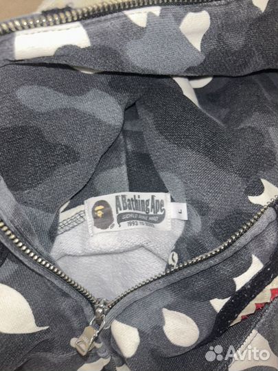 Bape shark zip hoodie