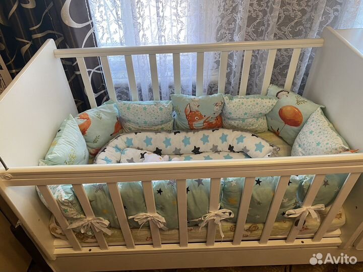 Детская кровать трансформер с маятником