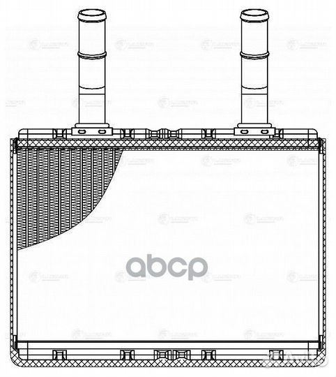 Радиатор отопителя LRh0822 luzar