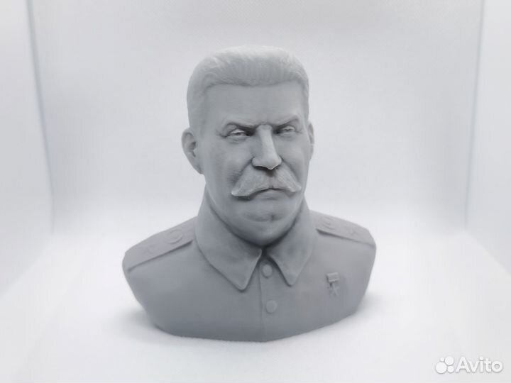 Бюст Иосифа Сталина новый, 12см, дымчатый цвет