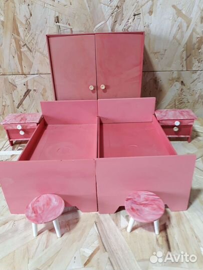 Кукольная пластиковая мебель, игрушки СССР