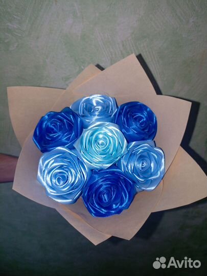 Букет из атласных лент лент