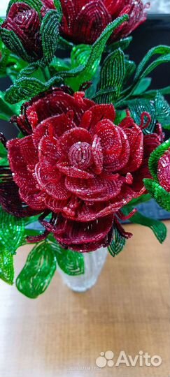 Букет пионов из бисера на заказ