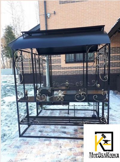 Кованые мангалы с крышей
