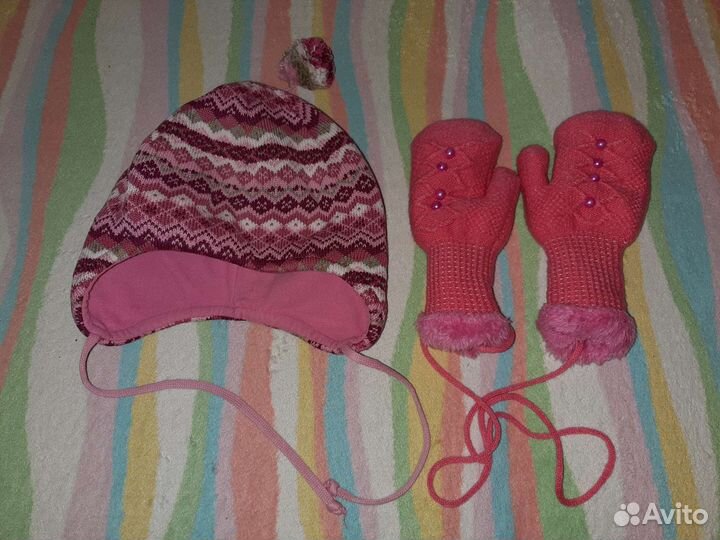 Шапка maxikids и варежки