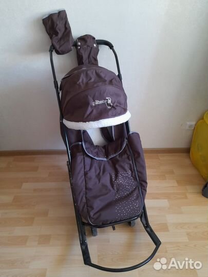 Прогулочная коляска (сани) зимний вариант