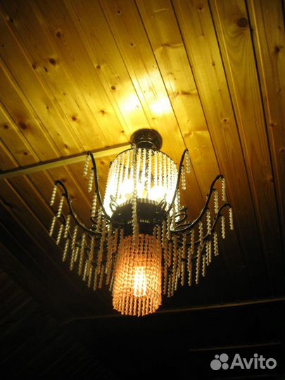 Люстра винтажная салонная (горный хрусталь)