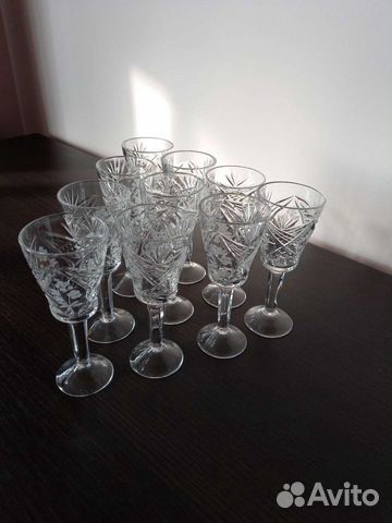 Рюмки 10шт хрусталь