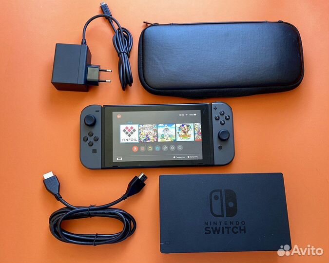 Nintendo Switch 128Gb на чипе +игры