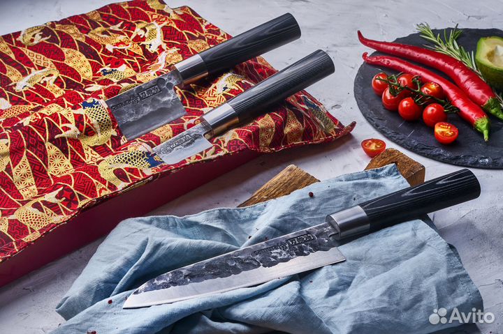Набор из 3-Х ножей samura blacksmith