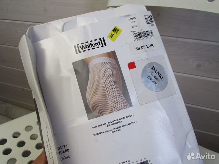 Wolford Женские белые леггинсы в сетку