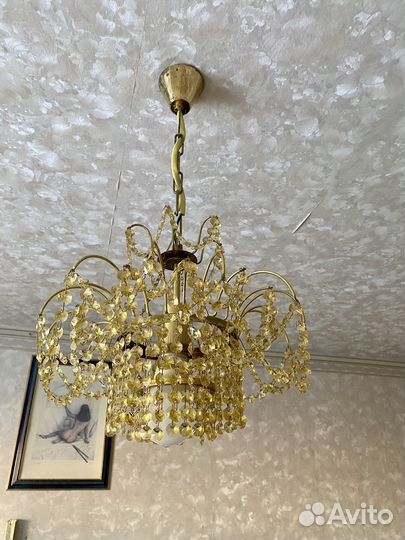 Люстра чешский хрусталь СССР