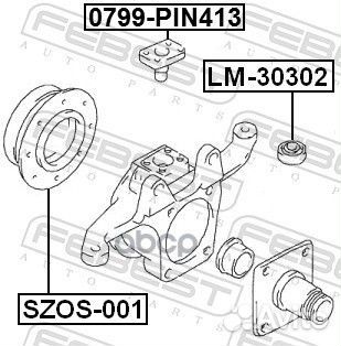 Шкворень кулака поворотного suzuki jimny 98-18