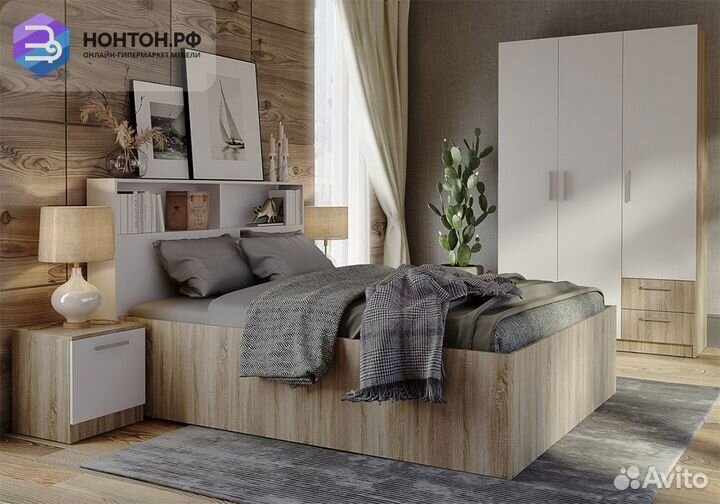 Спальня Илга №2 дуб сонома / белый