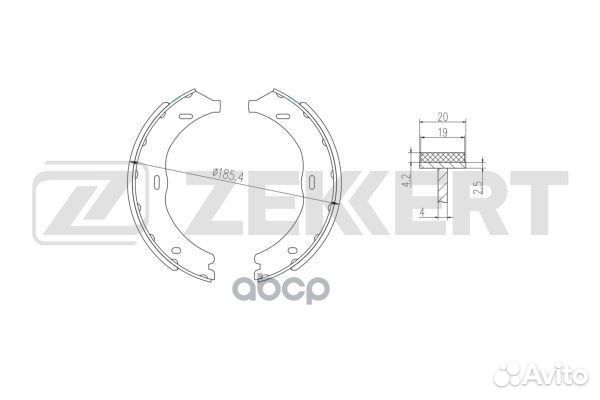 Колодки торм. бараб. задн. MB V-Class (W447) 14