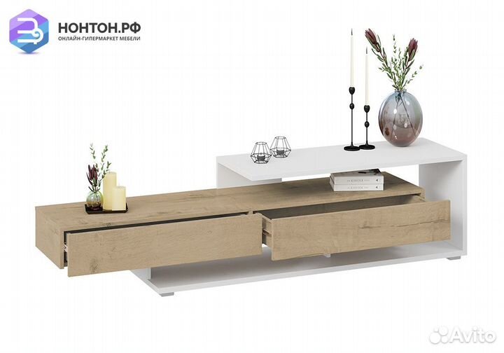 Тв-тумба Монтана TV-4 белый / бунратти глянец