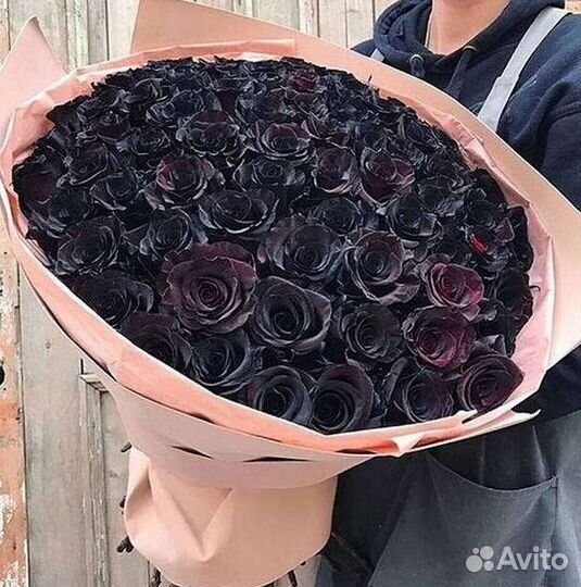 Чёрные розы. Букеты Цветы доставка