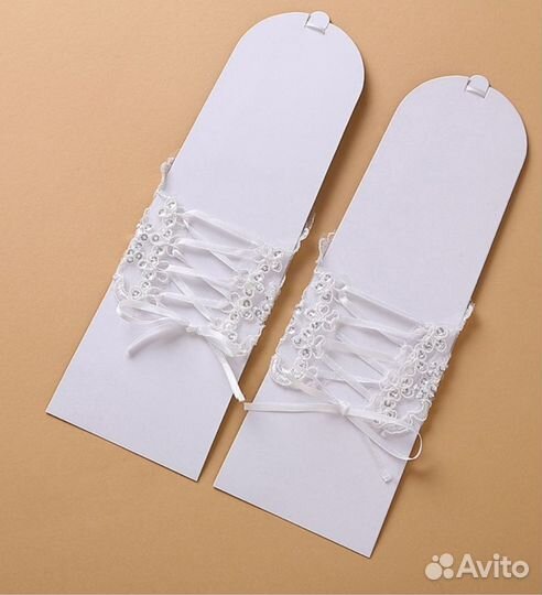 Митенки / перчатки белые