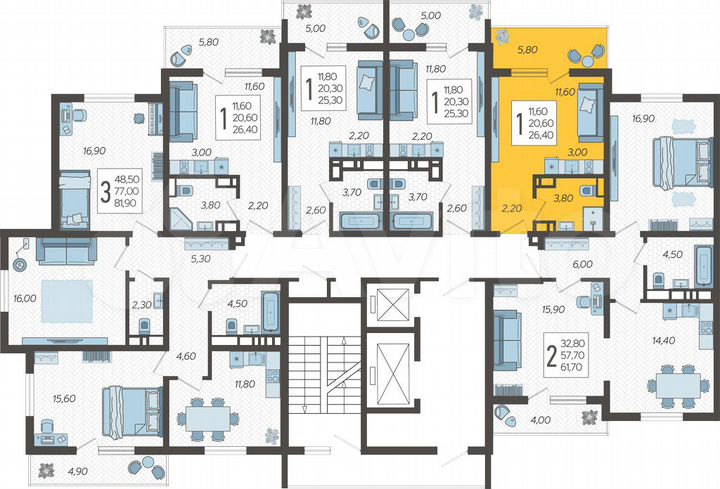 Квартира-студия, 26,4 м², 9/10 эт.
