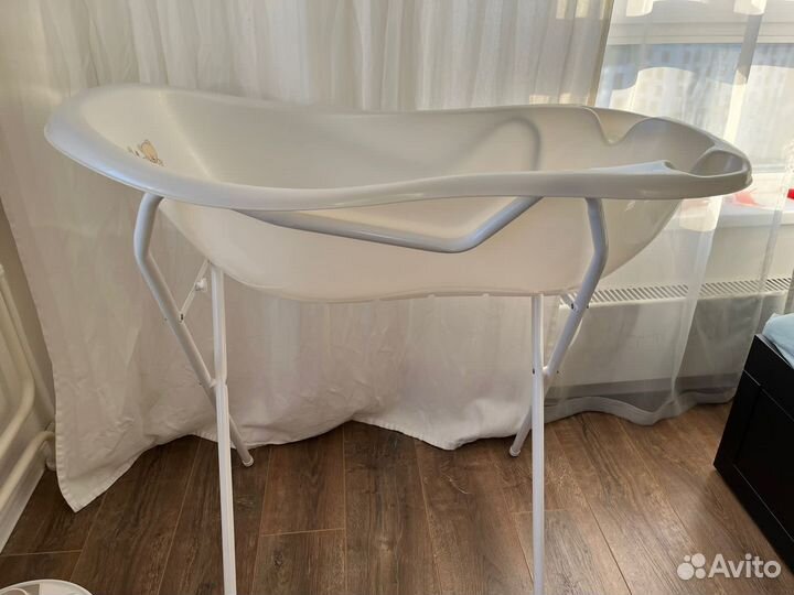 Ванночка для купания с термометром tega baby+горка