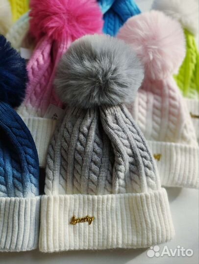 Шапка и варежки детская новые весна/зима