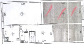 Комната 17,1 м² в 3-к., 1/5 эт.