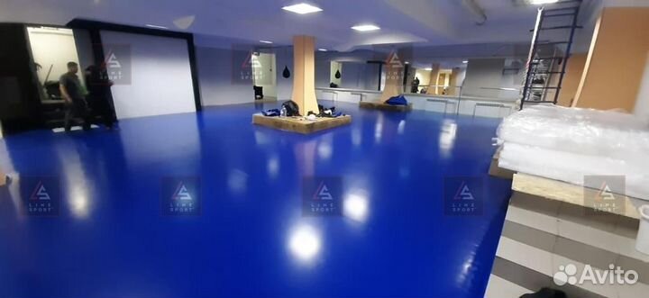 Борцовский ковер 6х6 одноцветный карманы