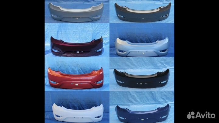 Бампер задний Hyundai Solaris 2011,2012;1013,2014