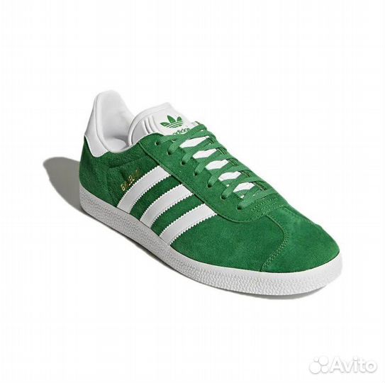 Adidas Gazelle Green White Metallic Gold