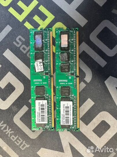 Оперативная память Transcend ddr2 512мб - 2 шт