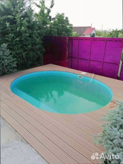 Овальный пластиковый бассейн с доставкой по РФ