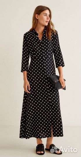 Платье в горошек Mango