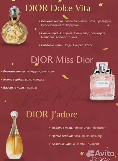 Подарочный набор духов Dior 5 в 1