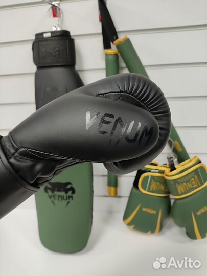 Боксерские перчатки Venum Макивара Лапы Дубинка