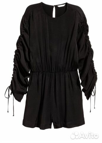 H&M Комбинезон-шорты с завязками черный EUR 40 L