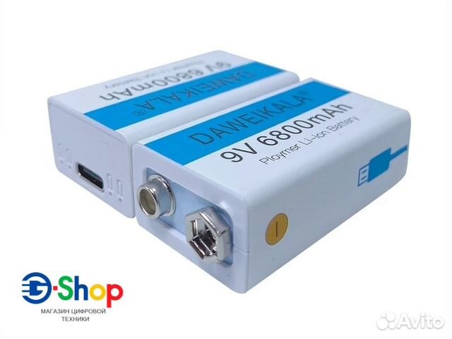 Аккумулятор Daweikala Крона 9V Li-ion 6800mAh