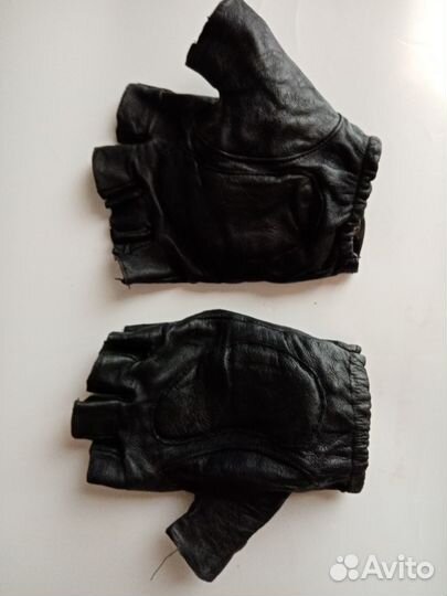Перчатки кожаные без пальцев