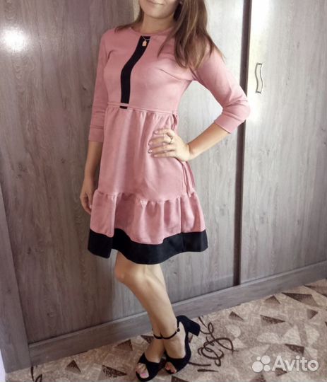 Платье 42-44 эко-замша