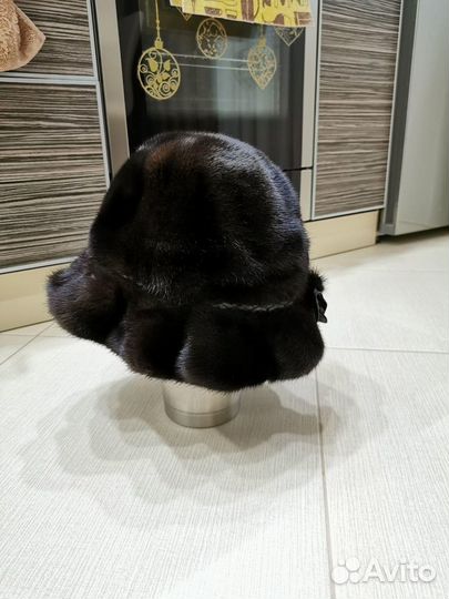 Шапка из меха норки Дизайнерская