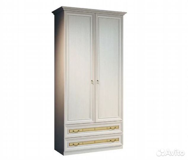 Шкаф 2х-дверный мод. Роуз, новый, цвет беж