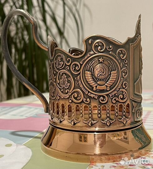 Подстаканники Герб СССР, И.В. Сталин