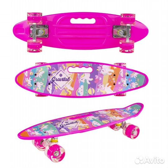 Круизер (Скейтборд) светящиеся колеса