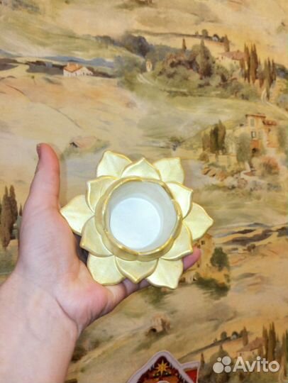 Подсвечники лотос разные