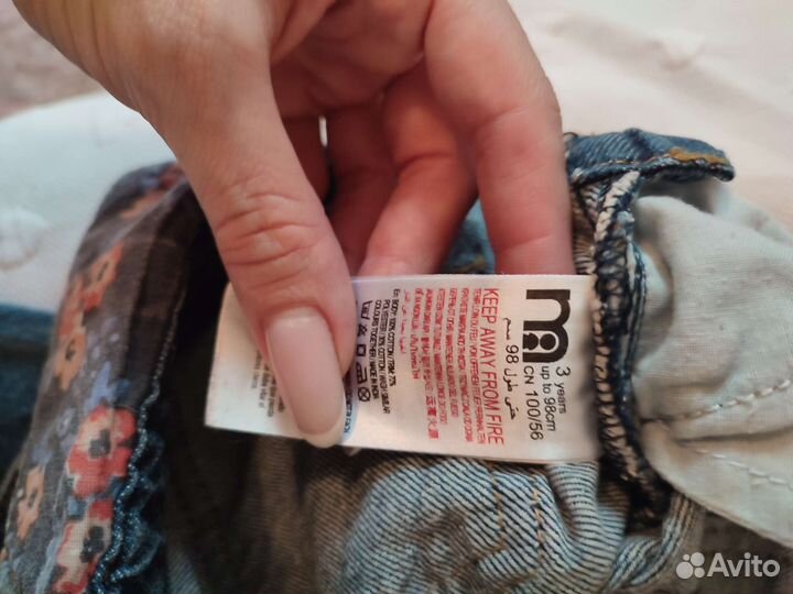 Джинсовый комбинезон для девочки 98