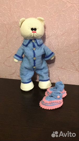 Подарок Кот Тильда вязаный