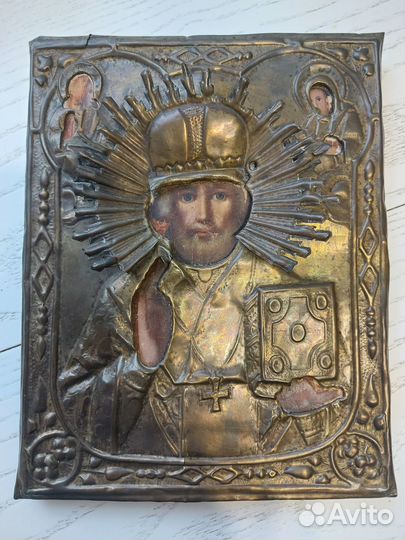 Икона Николай Чудотворец 19 век